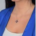 Λευκόχρυσος γυναικείος σταυρός Κ14 με αλυσίδα